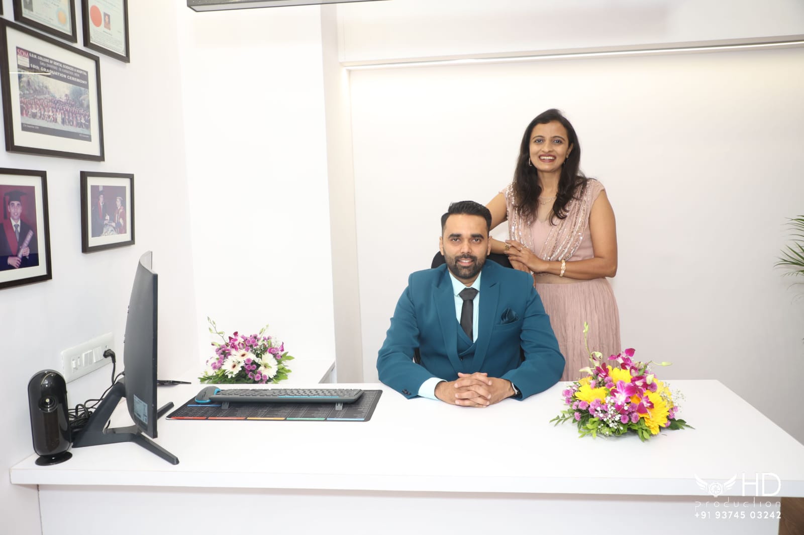 Dr. Nirav Jain providing dental care to patient at modern Surat clinic
